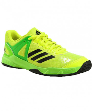 Adidas Junior Court Stabil Shoes Yellow/Green AQ6266