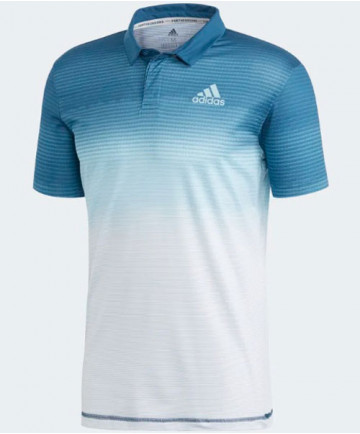 Adidas Men's Parley Polo White / Easy Blue DP0288
