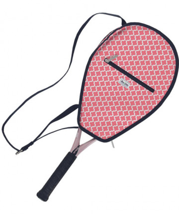 Ame & Lulu Riley Racquet Cover Clover Pink/Navy RC090