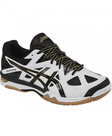 Asics Men's GEL Tactic Indoor Shoes White/Black B504N-0190