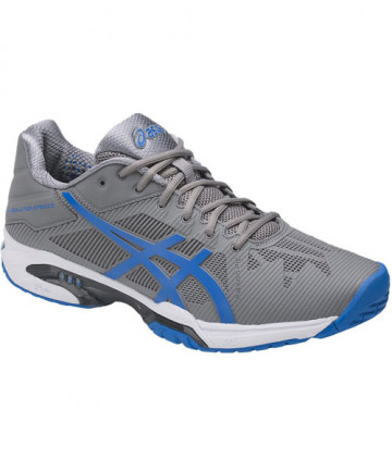 Asics Men's GEL-Solution Speed 3 Shoes Aluminum/Electric Blue E600N-9642