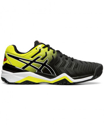 Asics Men's GEL Resolution 7 Shoes Black / Sour Yuzu E701Y.003