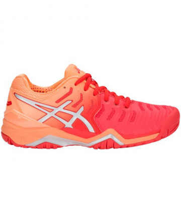 Asics Women's Gel Resolution 7 Shoes Red Alert / Silver E751Y-600