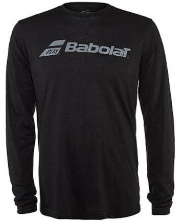 Babolat Men's Long Sleeve Logo Tee Black 911072-U08