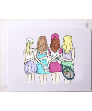 Bloom Design Note Cards Tennis Girls Notes-TG