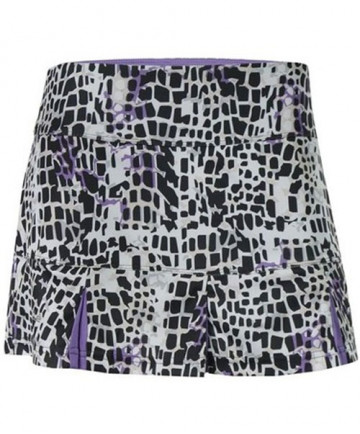 Bolle Gianna 14 Inch Pleated Bottom Skirt Graphite Print 8614-2018