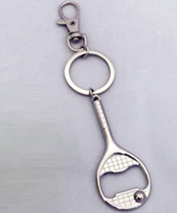 Cute Tennis Racquet Keychain with Bottle Opener