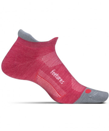 Feetures! Merino 10 Cushion No Show Tab Socks Coral, Medium EM501652