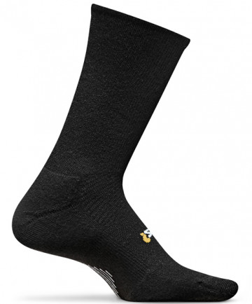 Feetures! High Performance Light Cushion Crew Socks Black, Large