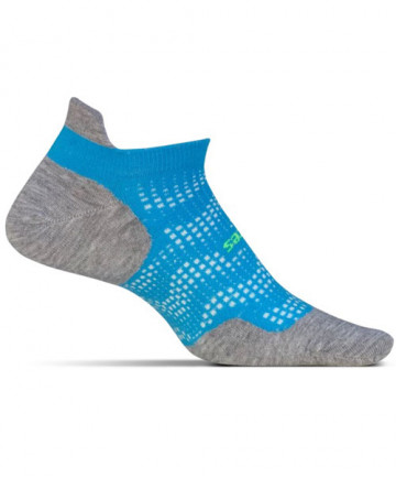 Feetures High Performance No Show Tab Socks Tropical Blue , Large FA501563