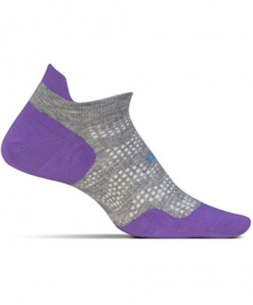 Feetures! HP Ultra Light No Show Tab Viola  Socks, Medium FA551572
