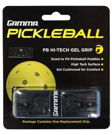 Gamma Pickleball Hi Tech Gel Replacement Grip Black APHGL10