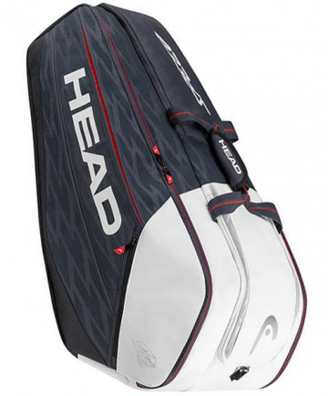 Head Djokovic 12R Monster Combi Bag Black/White 283077-BKWH