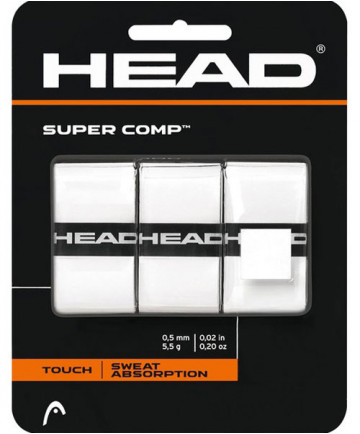 Head Supercomp Overgrips 3 Pack White 285088-WH