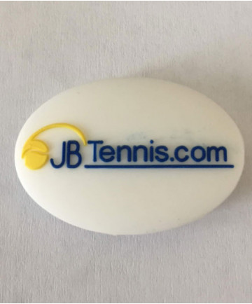 JB's Tennis String Dampener Oval White/Blue DAMPOVWHBL