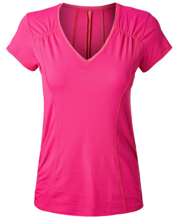 Lucky in Love Off the Charts Uplift Short Sleeve Top Pink Glow CT471-640
