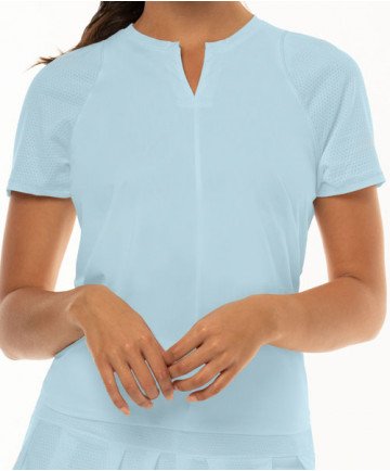 Lucky in Love Celestial Geo Viper Tie Back Short Sleeve Blue Bell CT597-455