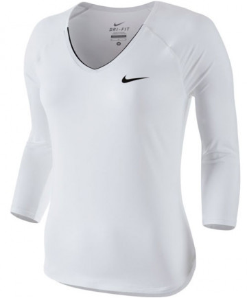 Nike Women's Pure 3/4 Sleeve Top White 728791-100