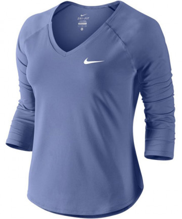 Nike Women's Pure 3/4 Sleeve Top Purple Slate 728791-522