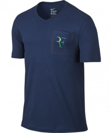 Nike Men's Roger Federer Stealth T-Shirt Tee Coastal Blue 803882-423