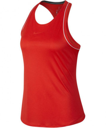 Nike Women's Court Dry Tank Habanero Red 93914-634