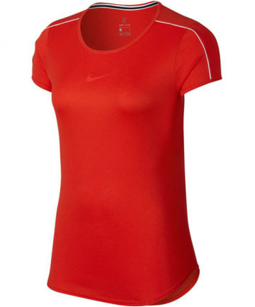 Nike Women's Court Dry Top Habanero Red 939328-634