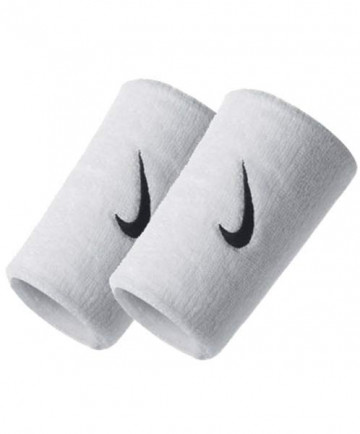 Nike Swoosh Double Wide Wristbands White NNN05-101