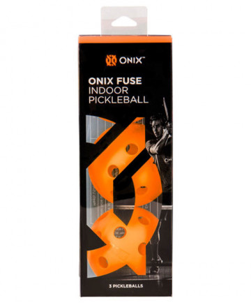 Onix Fuse Indoor Pickleballs 3pack Orange KZ42003O