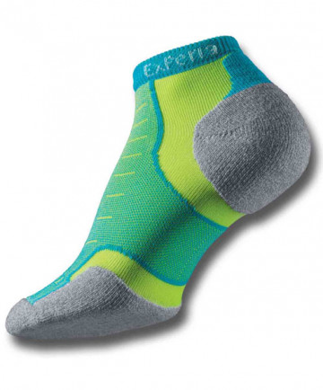 Thorlo Experia Micro Mini Socks Turquoise/Yellow XCCU10-222