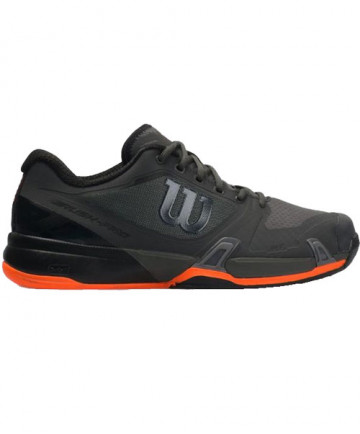 Wilson Men's Rush Pro 2.5 Platform Shoes Black/Orange WRS324630