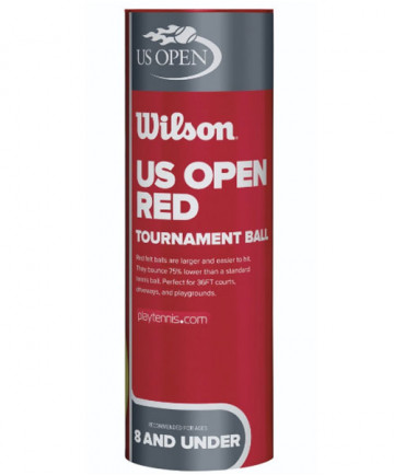 Wilson US Open Red Dot Junior Balls 3/Can WRT137600