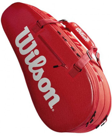 Wilson Super Tour 2 Compartment Small 6 Pack Tennis Bag Red WR840803