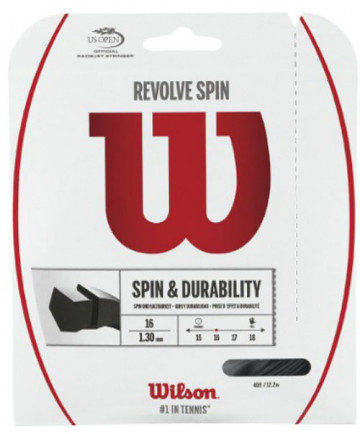 Wilson Revolve Spin 16 Tennis String Black WRZ957000