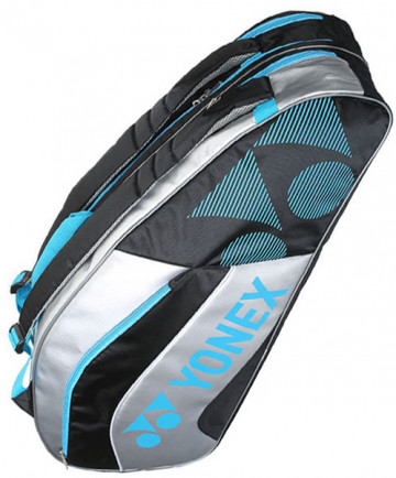 Yonex Tournament Active 6 Pack Racquet Bag Black/Silver BAG8526BS