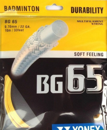 Yonex BG 65 Micron Badminton String 22 Orange