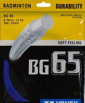 Yonex BG 65 Micron Badminton String 22 Royal Blue