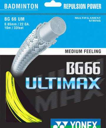 Yonex BG 66 Ultimax Badminton String 22 Yellow