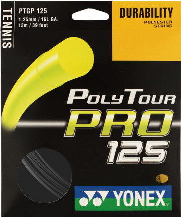 Yonex Poly Tour Pro 1.25 16L String Black PTGP125GT