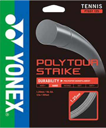 Yonex PolyTour Strike 16L 1.25MM String Black PTGST125