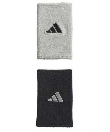 Adidas Interval Large Reversible 2.0 Wristbands- Black-Grey 5157214