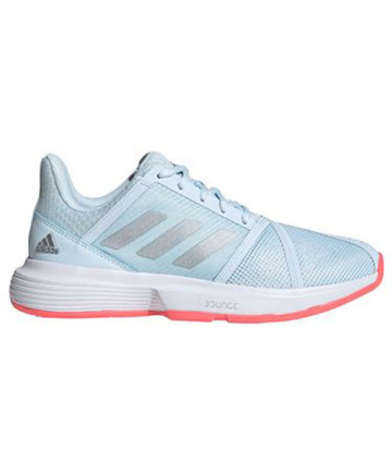 Adidas Courtjam Bounce Women's Sky Tint/Silver/Pink FU8146