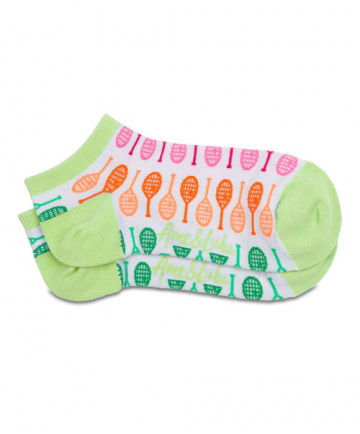 Ame & LuLu Meet Your Match Socks- Rainbow Racquets- SOCKS145