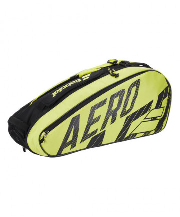 Babolat Pure Aero Racquet Holder 6 Pack Bag Black/Yellow 2020 751212-142