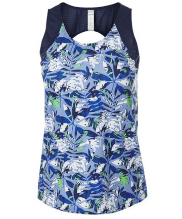 Bolle Serenity Open Back Print Tank-Periwinkle 8408-4332