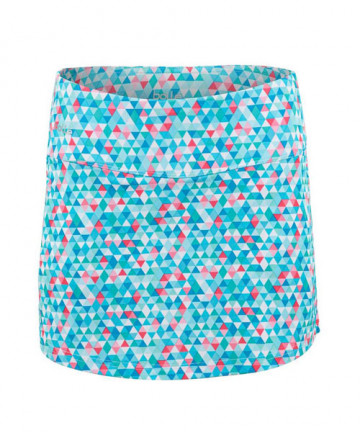 Bolle Straight Print Skirt-Blue Bayou 8694-0110