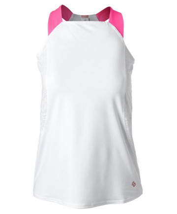 Cross Court Neon Lace Racerback-White 8440-0110