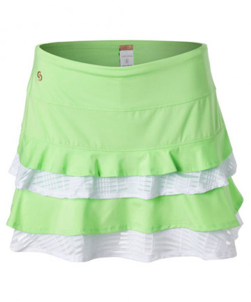Cross Court Flounce Skirt-Melon-White 8657-9232