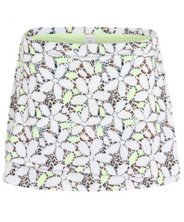 Cross Court Martinique Print Wrap Skirt-Black 8658-0110