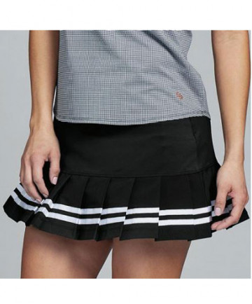 Cross Court Santorini Bottom Pleat Skirt-Black 8669-1000