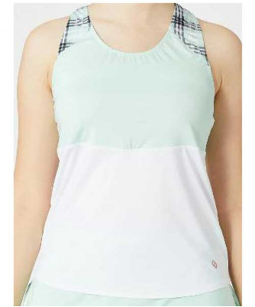 Cross Court Raphael Racerback Tank- White-Pistachio 8712-0110